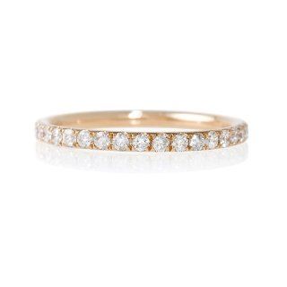 Diamond 18k Rose Gold Eternity Wedding Band Ring Jewelry