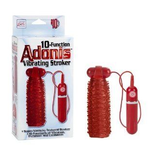 California Exotic Novelties 10 Function Adonis Vibrating Stroker, Red, 0.37 Pound  Health And Personal Care  Beauty