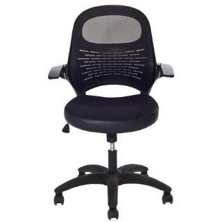 East End Imports EEI788BLK Candid Sleek Office Mesh Chair with Flip Up Arms EEI788BLK   Desk Chairs
