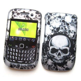 RIM BlackBerry Curve 9300 / 9330 & Gemini Curve 8520 / 8530 Snap on Protector Hard Case Image Cover "Skullerific" Design Cell Phones & Accessories