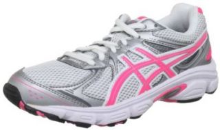 ASICS Junior Gel Galaxy 6 GS Running Shoes, White/Silver/Pink, US4 Shoes