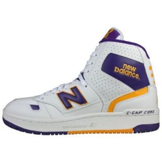 New Balance Men's P790 Classic Hoops Shoe, White/Purple, 9.5 D Fashion Sneakers Shoes