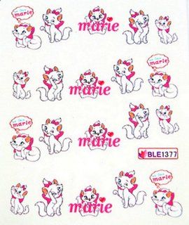 Egoodforyou BLE Nail Art Water Slide Nail Tattoo Water Transfer Nail Decal Sticker (Cute Marie) with one packaged nail art flower sticker bonus  Beauty