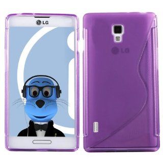 iTALKonline LG P710 Optimus L7 ii Slim Grip S Line TPU Gel Case Soft Skin Cover   Purple Cell Phones & Accessories