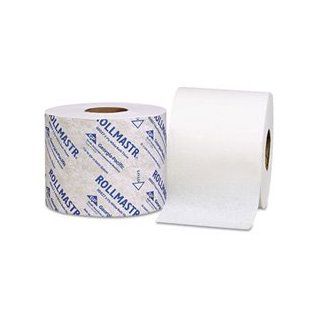 RollMastr 19027 White 2 Ply Facial Quality High Capacity Bathroom Tissue, 4.050" Length x 4" Width, 770 Sheets per Roll (Roll of 48)
