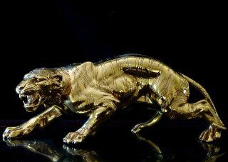Gold Plated Tiger Statue  