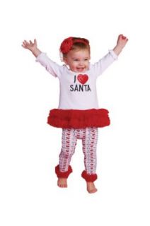 Mud Pie Girls Love Santa Baby Tunic and Leggings (2T/3T) Clothing