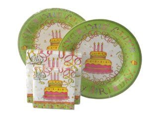 Ideal Home Range Dinner Plates and Napkins Set, Birthday Cake Design Health & Personal Care