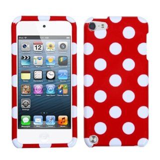 Red White Polka Dots Hard Cover Case for Apple iPod Touch 5 5th Gen   Players & Accessories