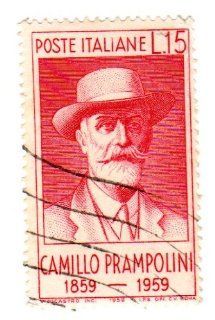 Postage Stamps Italy. One Single 15 l Carmine Rose Camillo Prampolini Stamp Dated 1959, Scott #772. 