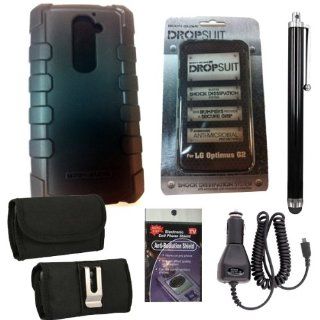 BodyGlove DropSuit for Sprint, Alltel, T Mobile LG Optimus G2 with Car Charger, Stylus Pen, Metal Clip Case that fits your phone with the cover on it and Radiation Shield. Cell Phones & Accessories