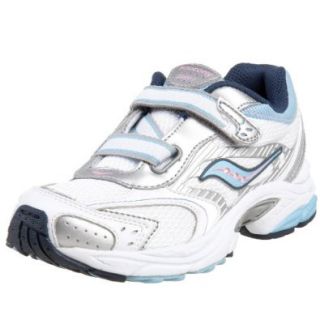 Saucony Little Kid/Big Kid Swift Ac Sneaker,Silver/White/Sky Blue,10.5 M US Little Kid Shoes
