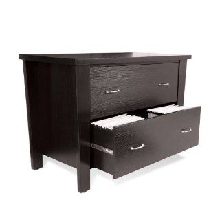 900 2 Drawer Modern Office Filing Cabinet Finish Espresso  Vertical File Cabinets 