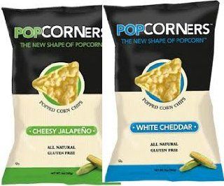 Popcorners Chessy Flavor Mix 1.1oz Bags   Half Cheesy Jalapeno/ Half White Cheddar (50 Pack)
