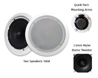 Visonik VR802 350 Watt Pair 8" 2 Way In Wall/Ceiling Home Speakers Electronics