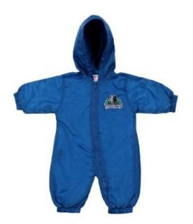 Minnesota Timberwolves NBA Infant Hooded Wind Suit Coveralls, Slate Blue Infant And Toddler Bodysuits Clothing
