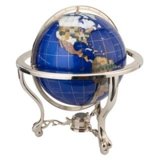 Lapis 13 in. Gemstone Tabletop Globe   Globes