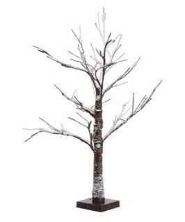 RAZ Imports 24 in. Lighted Flocked Tree   Decorative Tabletop Trees