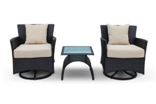Gaia, 3 Piece Conversation Set By Luxus Outdoor Patio Furniture Set Swivel/Rocking Chairs Porch Lounge  Outdoor And Patio Furniture Sets  Patio, Lawn & Garden