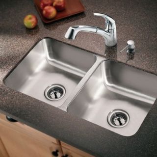 Moen Camelot 22257 Double Bowl Undermount Stainless Steel Kitchen Sink   Kitchen Sinks
