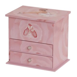 Mele Casey Girls Pink Musical Ballerina Jewelry Box   6.88W x 6.63H in.   Girls Jewelry Boxes