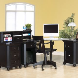 Ventura Corner Desk with Hutch & Storage   Desks