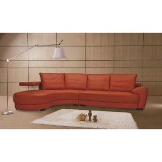 Matisse Sectional Leather Sofa   Orange   Sectional Sofas