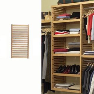 John Louis Home 12 inch Deep Adjustable Shelves Kit   Wood Closet Organizers