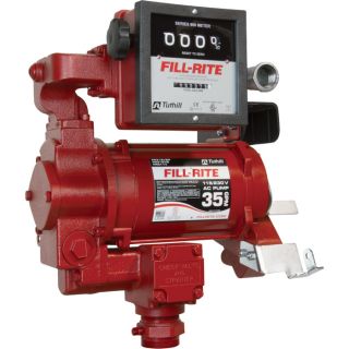 Fill Rite 115/230 Volt AC Fuel Transfer Pump with 1 Gallon Flow Meter   35 GPM,