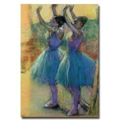 Edgar Degas Two Blue Dancers Canvas Wall Art