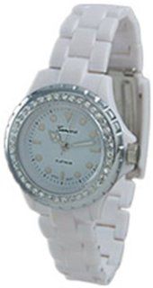 Geneva Platinum Women's 6955.WHT White Plastic Quartz Watch with Silver Dial at  Women's Watch store.