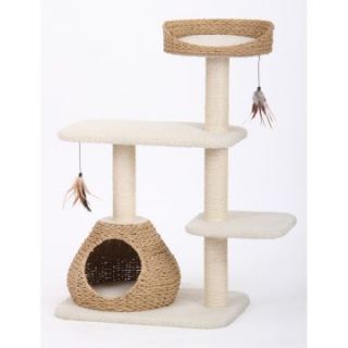 PetPals Group Recycled Paper 4 Level Cat House with Teasers   Cat Trees