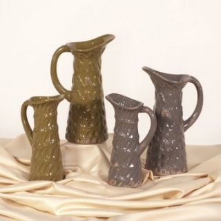 Antique Gray Ceramic Pitchers   Table Vases