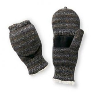 Isotoner Womens Black Convertible Flip Top Fingerless Gloves Sherpa Soft Mittens