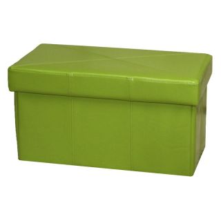 Green Foldable Storage Ottoman   Storage Ottomans