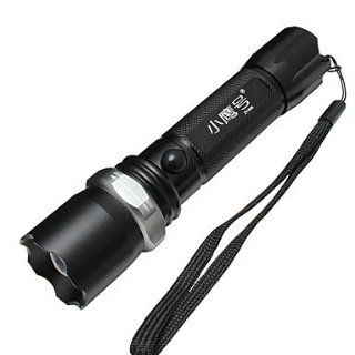Zy 806 3 Mode Cree XR E Q5 Zoom LED Flashlight with 1600mAh Batery (160LM, 1x18650, Black)   Basic Handheld Flashlights  