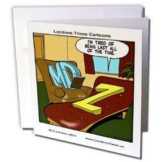 gc_35805_2 Londons Times Offbeat Cartoons Psychiatry/Mental Health   Psychiatrist MD Treats Patient Z   Funny Gifts   Greeting Cards 12 Greeting Cards with envelopes  Blank Greeting Cards 