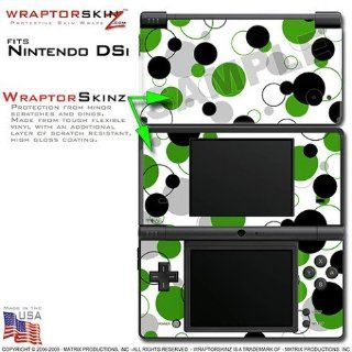 Nintendo DSi Skin Lots of Dots Green on White WraptorSkinz Skins (DSi NOT INCLUDED) Video Games
