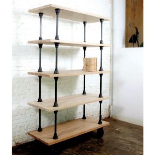 Nuevo V21 Shelving Unit   47.25 in.   Weathered Oak   Bookcases