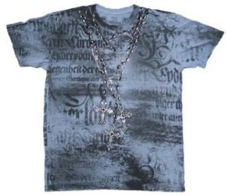 Saints Mens S/S T shirt in Slate by Affliction, Size XX Large Clothing