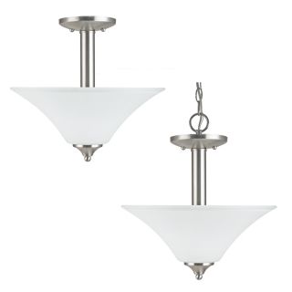 Holman Brushed Nickel 2 light Semi flush Fixture