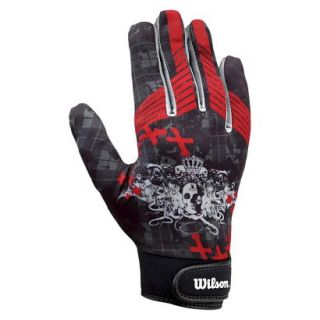 Wilson Adult Football Receivers Glove   Black/Grey (M)