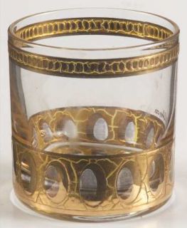 Culver Antigua Old Fashioned   Gold Crackles,Ovals,Band