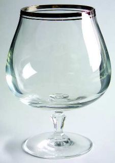 Mikasa Briarcliffe Brandy Glass   Stem #Ts102           Platinum Trim