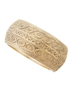 Oval Engraved Cuff Bracelet