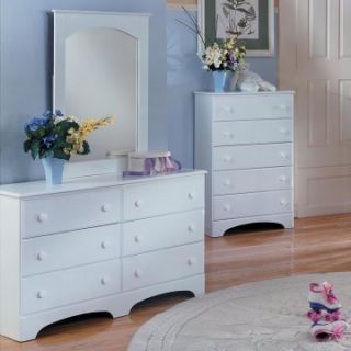 Hannah Bright White 6 Drawer Dresser   Kids Dressers and Chests