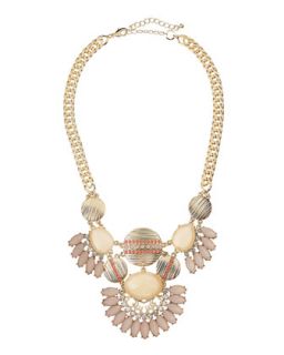 Tiered Crystal Ray Bib Necklace