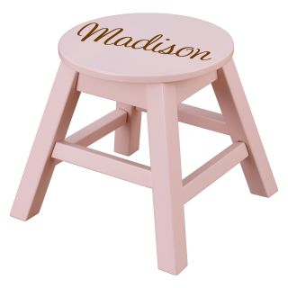 KidKraft Personalized Pink Round Stool   Specialty Chairs
