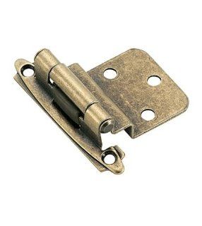 Amerock 786ABS   Hinge; Self Closing, Face Mount, Inset 3/8 Inch   Antique Brass Finish   Cabinet And Furniture Hinges  