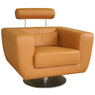 Baxton Studios Conran Leather Tan Club Chair   Leather Club Chairs